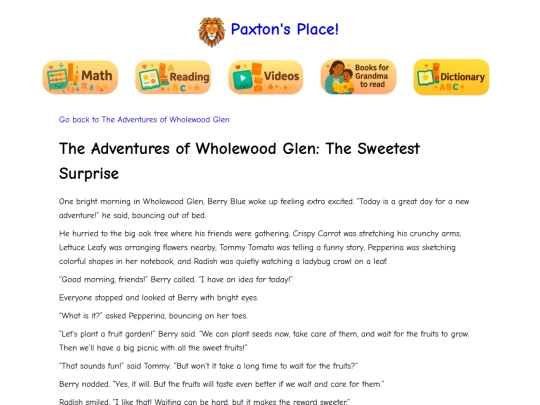 reading/adventures-of-wholewood-glen/the-sweetest-surprise screenshot