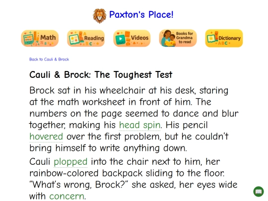 reading/cauli-and-brock/the-toughest-test screenshot