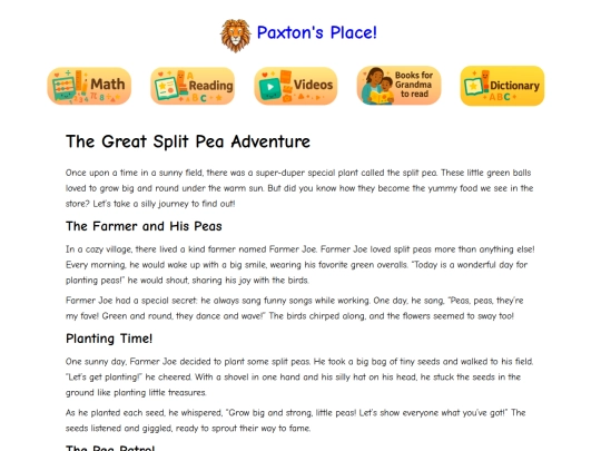 reading/the-split-pea-adventure screenshot