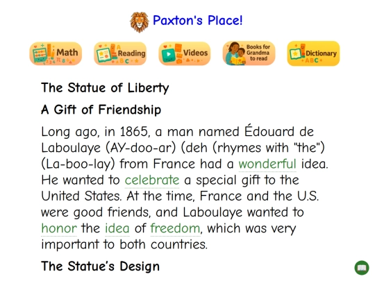 reading/the-statue-of-liberty screenshot