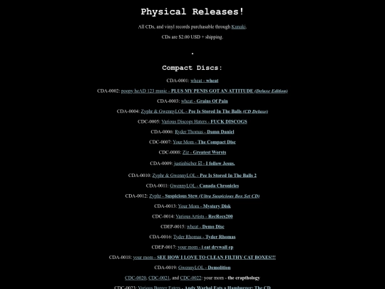 oldsite/cds screenshot