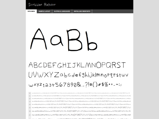 fonts/scribbler/scribbler-regular-demo screenshot