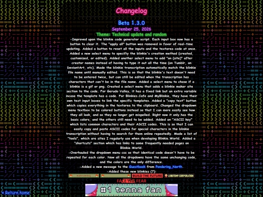 changelog screenshot