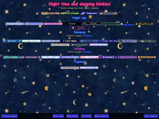night time and sleeping screenshot