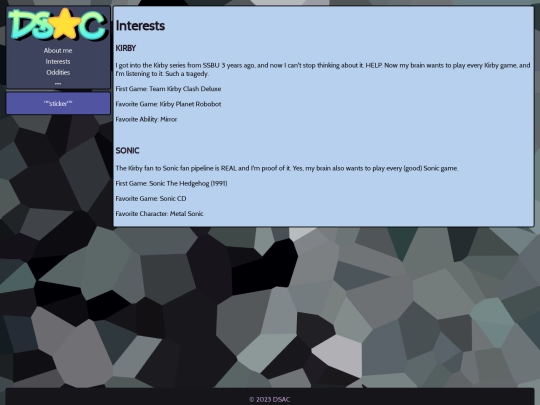 interests screenshot