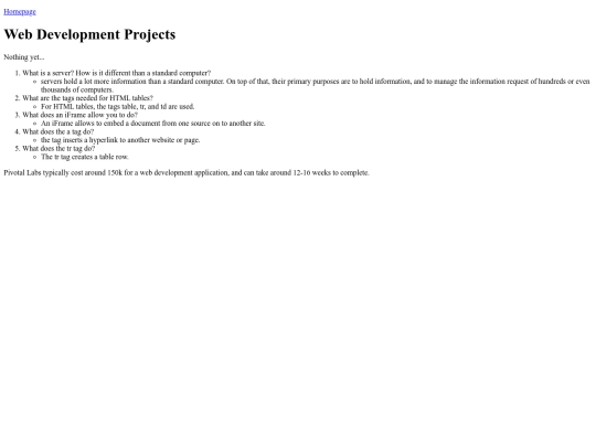 webDev screenshot