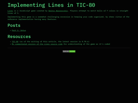 lines-tic80 screenshot