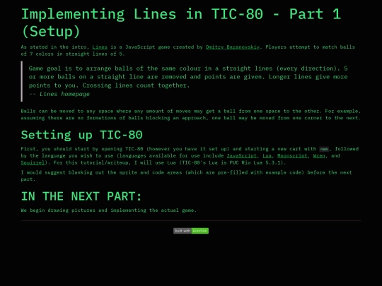 lines-tic80/part1 screenshot