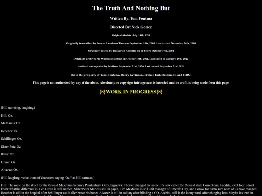 ozs3/thetruthandnothingbut screenshot