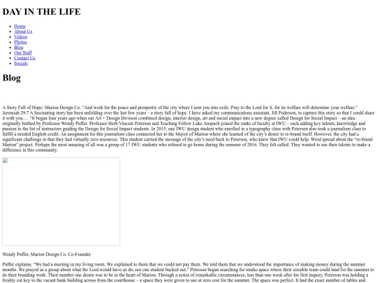 blog screenshot