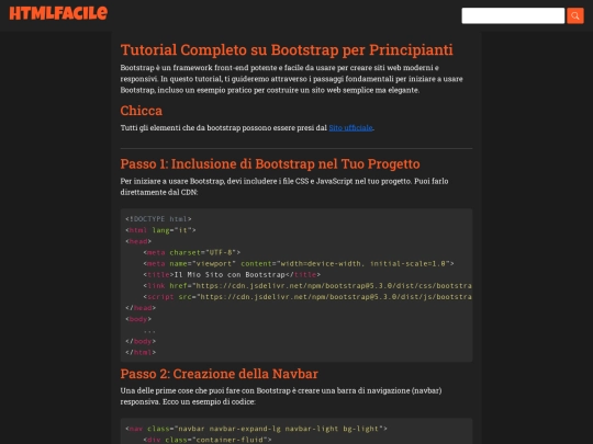 Contenuti/BootstrapTutorial screenshot