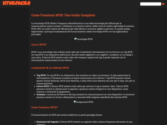 Contenuti/RFID screenshot