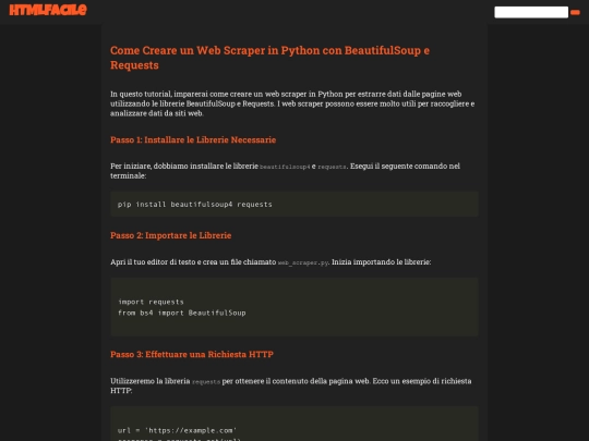 Contenuti/WebScrapperTutorial screenshot