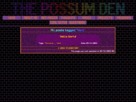 Thoughts/TagVent screenshot