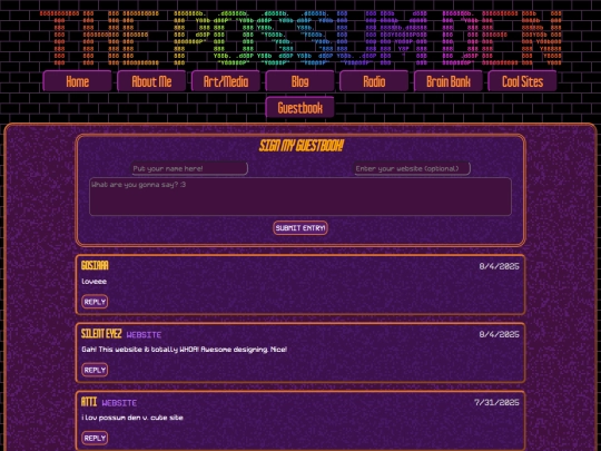 guestbook screenshot
