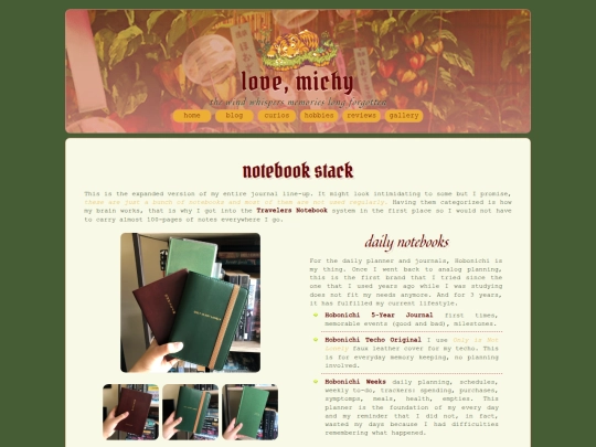 hobbies/journaling screenshot