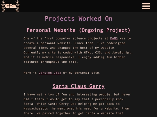 projects screenshot
