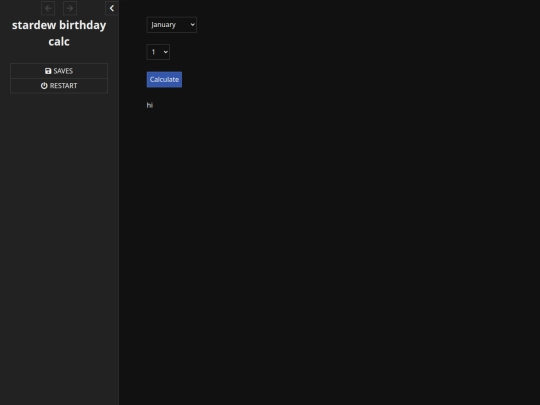 stardew birthday calc screenshot