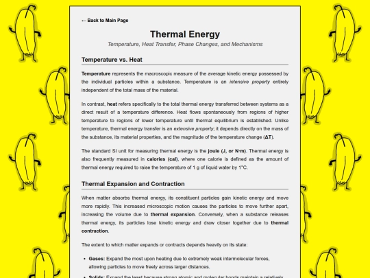 Encylopedia/thermodynamics screenshot