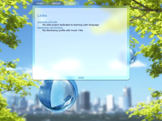 links screenshot
