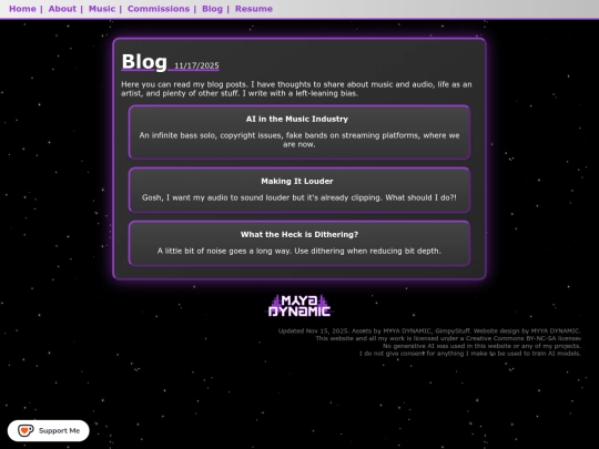 blog screenshot