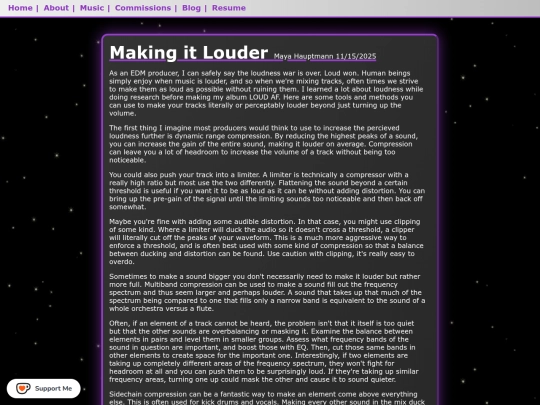 blog/Making it Louder screenshot