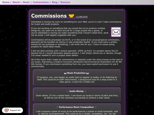 commissions screenshot