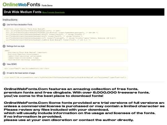 FONTS/Druk Wide Medium/@fontface/Demo screenshot