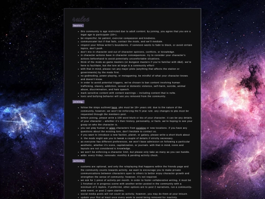 rules screenshot