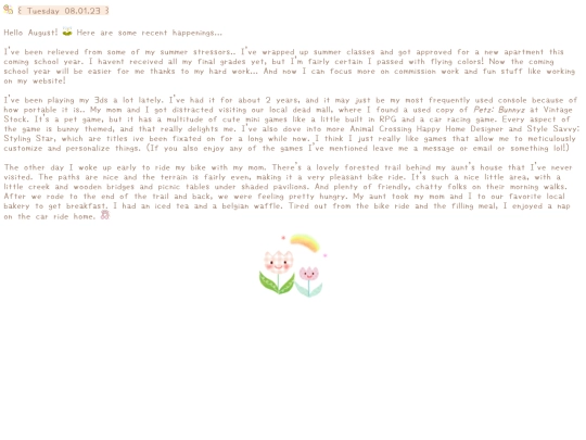diary/aug1st2023 screenshot