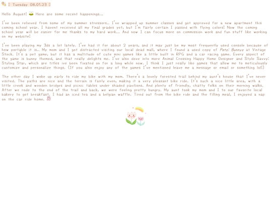 diary/aug2nd2023 screenshot