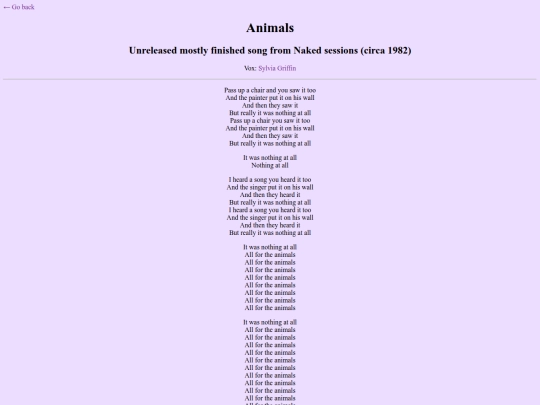 lyrics/animals screenshot