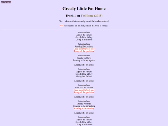 lyrics/greedylittlefathomefathome screenshot