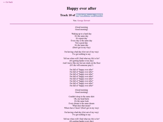 lyrics/happyeverafter screenshot