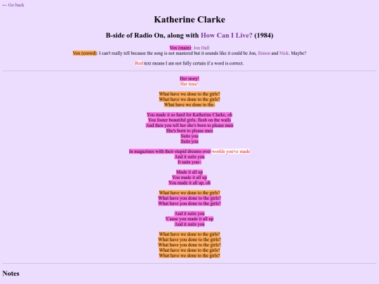 lyrics/katherineclarke screenshot