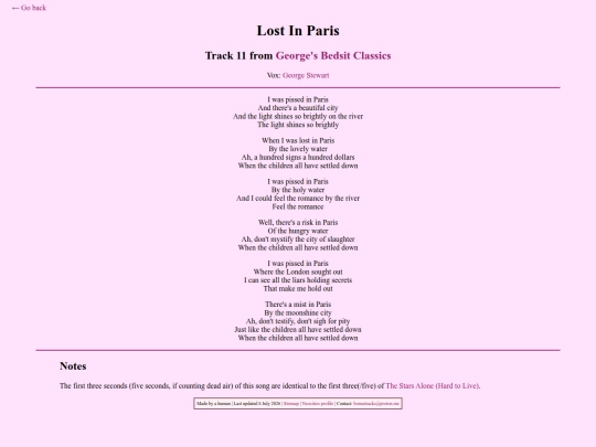lyrics/lostinparis screenshot