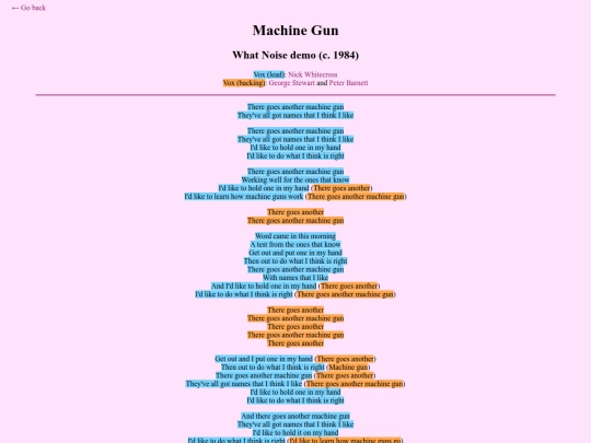 lyrics/machinegun screenshot