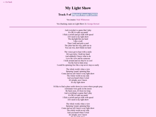 lyrics/mylightshow screenshot