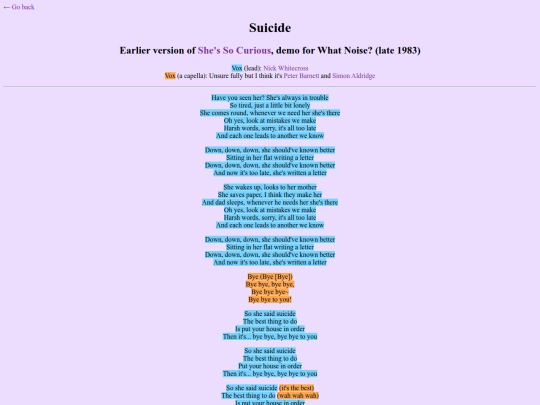 lyrics/suicide screenshot