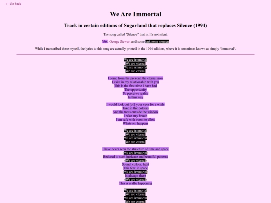 lyrics/weareimmortal screenshot