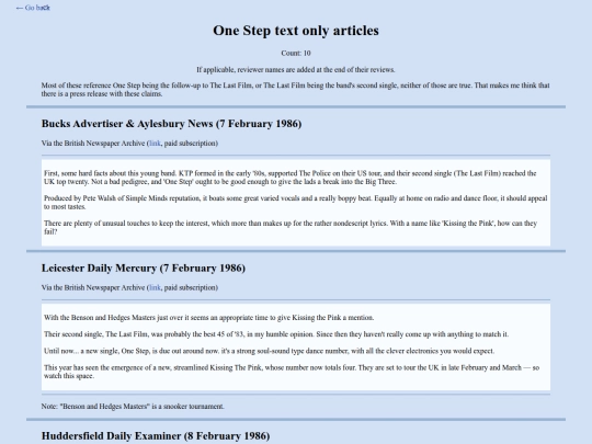 press/clusters/onestep screenshot