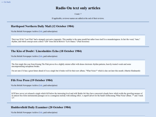 press/clusters/radioon screenshot