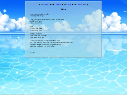 poems/laika screenshot