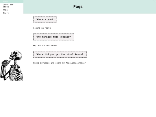 FAQs screenshot