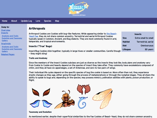 species/arthropods screenshot