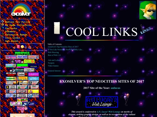 links screenshot
