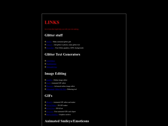 links screenshot