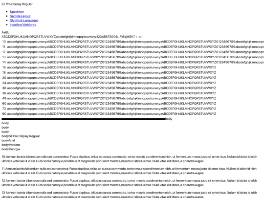 sfpro/sfprodisplayregular-demo screenshot