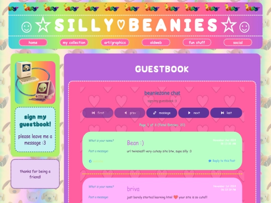 social/guestbook screenshot