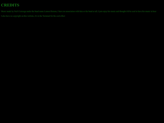 Credits screenshot